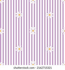 Purple daisies pattern, fabric pattern or background.