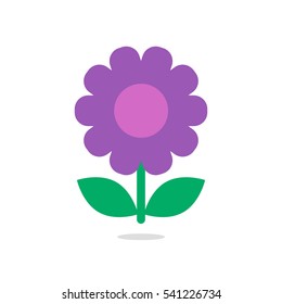 Purple daisy icon vector isolated