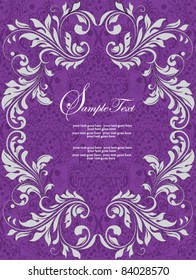 Purple Damask Elegance Invitation
