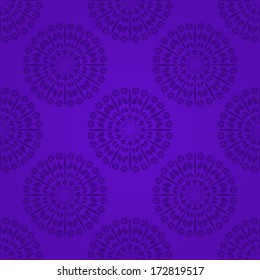 Purple Damask Seamless Pattern. Ornamental Background