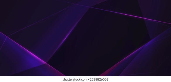 Púrpura escuro abstrato polígono elegante fundo vetor ilustração, Fundo de luxo, fundo de inovação de tecnologia