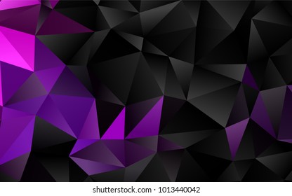 Purple and dark gray vector blurry triangle pattern. An elegant bright illustration with gradient. The best triangular design for your business.