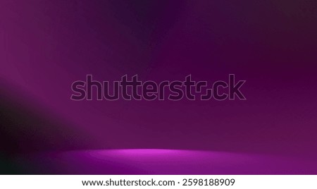 Purple dark studio room. Limbo maroon dark background. Abstract 3d backdrop for product presentation. Minimal wall scene. Showcase, promotion display, presentation. Vector stage mockup illustration