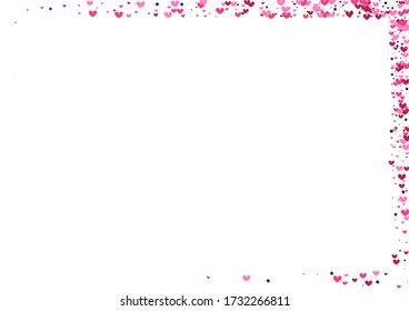 Marco de fecha púrpura. Papel tapiz de rociado. Plantilla de Rose Heart. Fondo de cuadrícula.