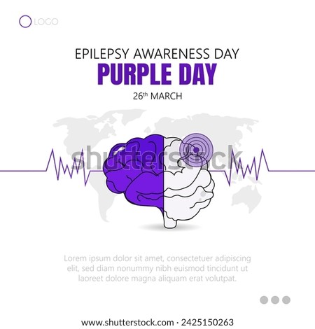 Purple Day is an annual event observed on March 26th to raise awareness about epilepsy. Imagine de stoc © 