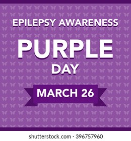 Purple Day Epilepsy Awareness Stock Vector (Royalty Free) 396757960 ...