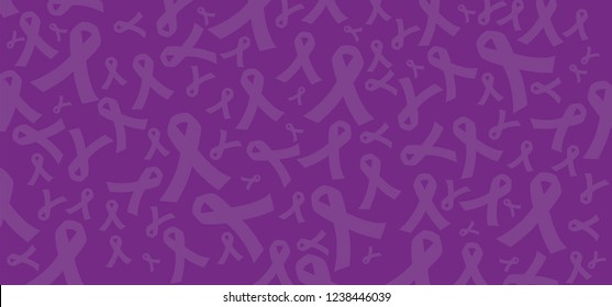 Purple day ribbon or month awareness. World epilepsy, alzheimer or lupus day. people living with down, pancreatic fibromyalgia syndrome against. Vector cancer, alzheimer's day. Dementia ribbon.