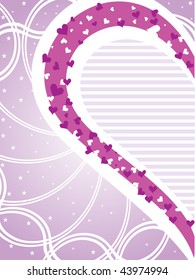 purple decorated background with heart