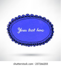 Purple decorative round frame.