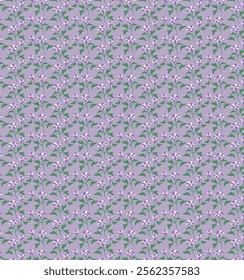 Purple decorative wallpaper texture pattern backdrop. Seamless floral pattern. Textile design of textured plaid. fabric pattern swatch for shirt, dress, suit, wrapping paper print