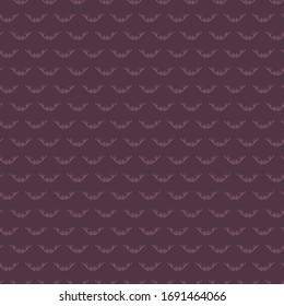 
Purple deer antler seamless pattern. Ditzy girly coral red flat color background. Hand drawn forest animal horn doodle style. For woodland textile, rustic nature all over print. Simple drawn swatch