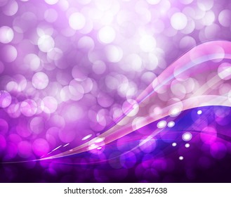 purple Defocused Light, Flickering Lights, Vector abstract festive background with bokeh defocused lights. wave.