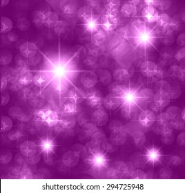 purple Defocused Light, Flickering Lights, Vector abstract festive background with bokeh defocused lights. star.