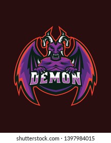 Purple Demon E Sports Logo