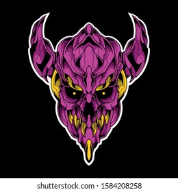 purple demon vector for commercial use