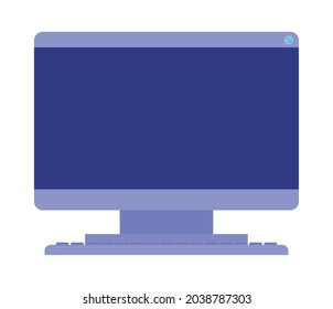 icono aislado del equipo de escritorio púrpura