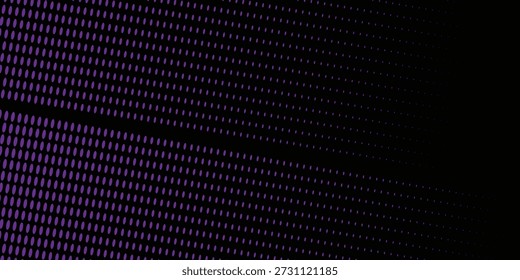 Purple Diagonal Halftone Dot Pattern on Black Background
