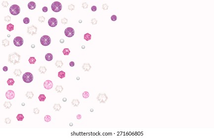 Purple diamonds decorative vector background 