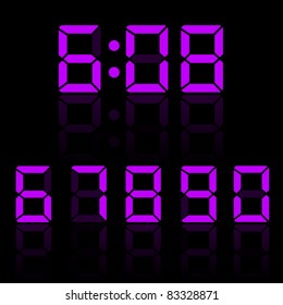 Purple Digits Illustration