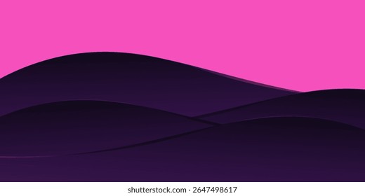 Composição de corte de papel dinâmico de fundo de dimensão roxa. Eps10