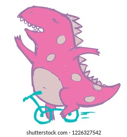 purple dinosaur. cartoon