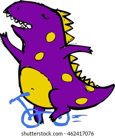 purple dinosaur cartoon