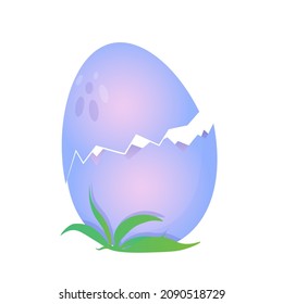 Purple Dinosaur Egg Split in Two