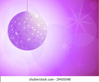 Purple Disco Background - vector illustration