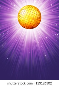 Purple disco rays with stars. EPS 8 vector file included