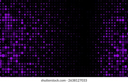 Purple Dot Bubbles isolated in black background.Dot bubbles on abstract background.