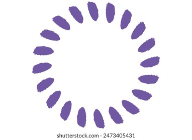 Purple dot frame with brush touch