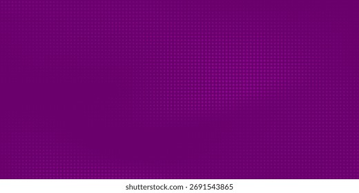 Patrón de color de semitono de punto púrpura en fondo degradado púrpura oscuro. Diseño gráfico de cómic de estilo pop art simple. Moderno salpicado.