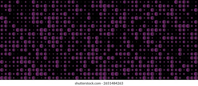 Purple Dot Randomus isolated in black background.Dot Randomus on abstract background. Usable for design background - Vector Illustration