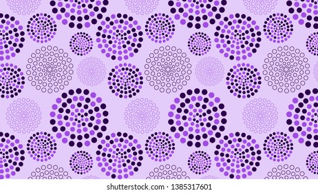Purple Dotted Concentric Circles Pattern Background Image