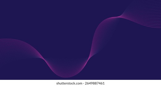 Purple Dotted Wave Abstract Background for Corporate Business Banner Template