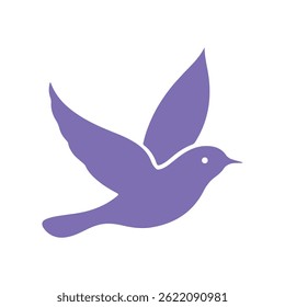 Purple Dove Bird: Illustration, Clipart, Symbol of Peace