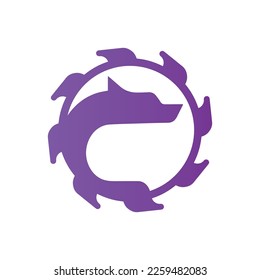 purple dragon logo round sharp logo