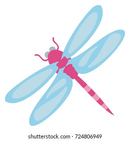 Purple Dragonfly with Blue Wings