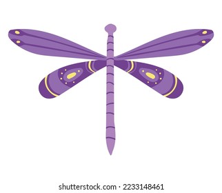 purple dragonfly insect animal icon