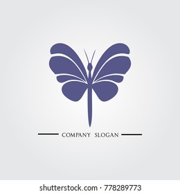 Purple dragonfly logo