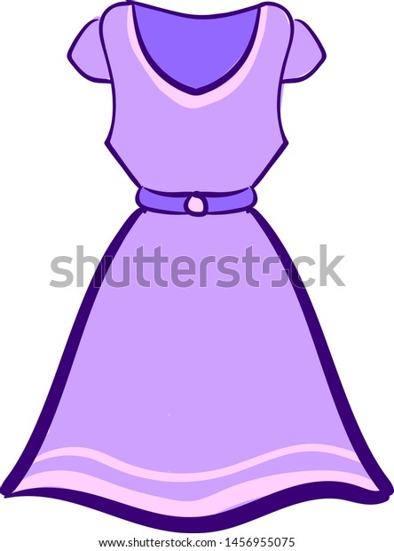 Purple Dress Illustration Vector On White Stock Vector (Royalty Free ...