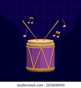 purple drum instrument musical icon