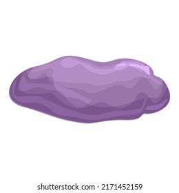 Purple dry fruit icon cartoon vector. Food prune. Snack label