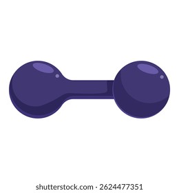 Purple dumbbell is lying horizontally, promoting a healthy lifestyle through exercise