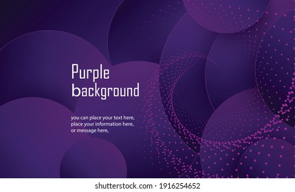 Purple dynamic background for web sites or landing page, template banner with copy space vector