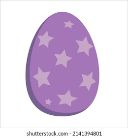 violettes Osterei mit prächtigem Sternmuster