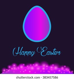 Purple Easter Egg for Happy Easter celebration.