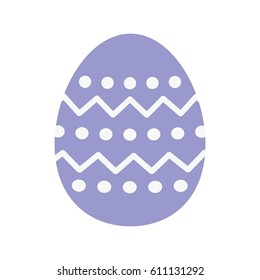 Purple Easter Egg. Icon, Logo.