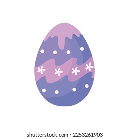 purple easter egg over white