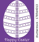 Purple Easter egg - Vector illustration